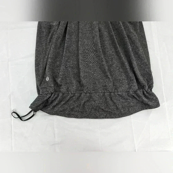 Lululemon Rest Less Tank Top Size 6 Black Gym Built in Bra Activewear Gray - Picture 3 of 9